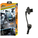 AA - Power GooseNeck Phone Mount w/2 USB Ports & DC Port